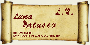 Luna Malušev vizit kartica